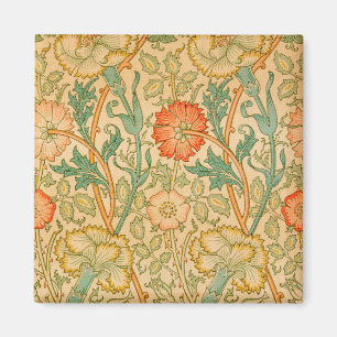 Pink- und Rosenmuster (von William Morris) Magnet
