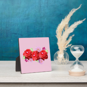 Pink und Rote Rose, Fotoplatte