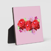 Pink und Rote Rose, Fotoplatte (Vorderseite)