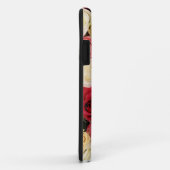 Pink und Rote Rose iPhone Case (Hinten/Rechts)