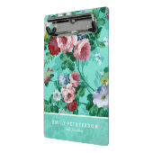 Pink und Rote Rose Muster Mini Klemmbrett (Gewinkelt2)