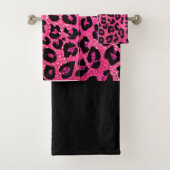 PINK UND SCHWARZ BAD TOWEL SET! KONZENTRIEREN! BADHANDTUCH SET (Insitu)