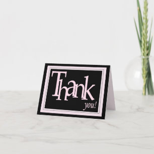 Pink und Schwarz Danke