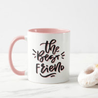 Pink und Schwarz - Die beste Tasse für Freunde