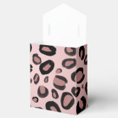 Pink und schwarz gestrichene Cheetah Leopard Druck Geschenkschachtel (Geöffnet)