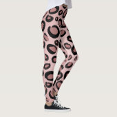 Pink und schwarz gestrichene Cheetah Leopard Druck Leggings (Rechts)