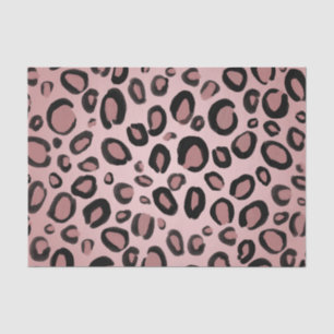 Pink und schwarz gestrichene Cheetah Leopard Druck Seidenpapier