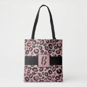 Pink und schwarz gestrichene Cheetah Leopard Druck Tasche (Vorderseite)