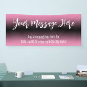 Pink und schwarz Gradient Ombre Hinzufügen Sie Ihr Banner (Messe)