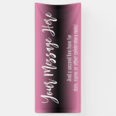 Pink und schwarz Gradient Ombre Hinzufügen Sie Ihr Banner (Vertikal)