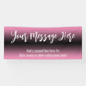 Pink und schwarz Gradient Ombre Hinzufügen Sie Ihr Banner (Horizontal)