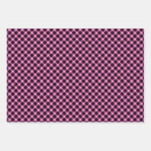 Pink und Schwarz - Kariertes Weihnachtswackelpapie Geschenkpapier Set (Vorderseite 3)