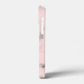 Pink und schwarz Marmor Look iPhone Case (Rückseite / Links)