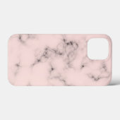 Pink und schwarz Marmor Look iPhone Case (Rückseite (Horizontal))