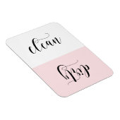 Pink und Schwarz Moderne Kalligraphie Geschirrspül Magnet (Rechte Seite)