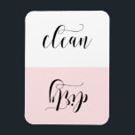 Pink und Schwarz Moderne Kalligraphie Geschirrspül Magnet<br><div class="desc">Moderner und stilvoller Geschirrspüler-Magnet mit moderner Kalligraphie. Die Farben sind weiß,  schwarz und rot. Andere Farben sind verfügbar.</div>