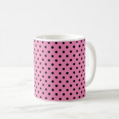 Pink und Schwarz (oder benutzerdefinierte Farbe) P Kaffeetasse (VorderseiteRechts)