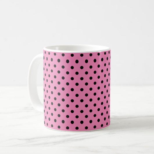 Pink und Schwarz (oder benutzerdefinierte Farbe) P Kaffeetasse (Vorderseite Links)