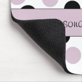 Pink und schwarz Polka Dot Mouse Pad Mousepad (Ecke)