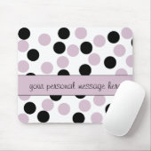 Pink und schwarz Polka Dot Mouse Pad Mousepad (Mit Mouse)