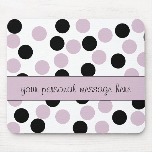 Pink und schwarz Polka Dot Mouse Pad Mousepad (Vorne)