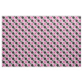 Pink und Schwarz Raute Druckmuster Stoff (Yard (91,4 cm))