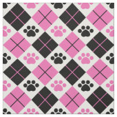 Pink und Schwarz Raute Druckmuster Stoff (Muster)