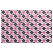 Pink und Schwarz Raute Druckmuster Stoff (Fat Quarter (45,7 x 55,9 cm))