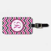 Pink-und Schwarz-Sparren Gepäckanhänger (Vorderseite horizontal)
