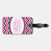 Pink-und Schwarz-Sparren Gepäckanhänger (Rückseite horizontal)