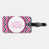 Pink-und Schwarz-Sparren Gepäckanhänger (Rückseite horizontal)