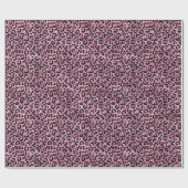 Pink und Schwarz-Wildleopard-Wrapping Paper Geschenkpapier (Flach)