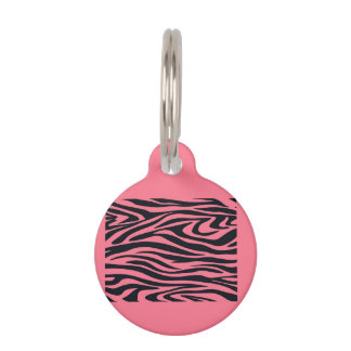 Pink und schwarz Zebra-Tierdruck individuell einst Haustiermarke