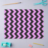 Pink und schwarz Zigzag-Papiertaschentuch Seidenpapier (Basteln)