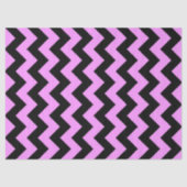 Pink und schwarz Zigzag-Papiertaschentuch Seidenpapier (Vorderseite)