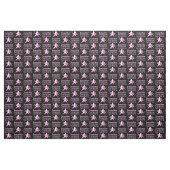 PINK UND SCHWARZE PERSONALISIERTE RUNNER-MÄDCHEN STOFF (Yard (91,4 cm))
