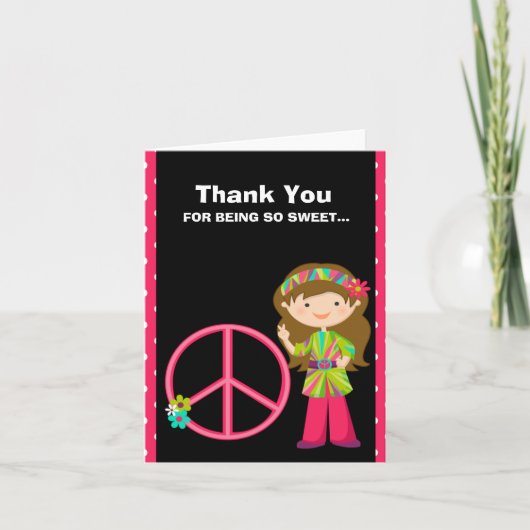 Pink und Schwarzweiss-Zebra danken Ihnen Dankeskarte (Vorderseite)