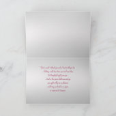 Pink und Silber Danke Karte (Innenseite)