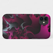 Pink und silber Fraktal Case-Mate iPhone Hülle (Rückseite (Horizontal))