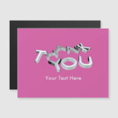 Pink und Silber Magnetkarte (Vorne/Hinten)