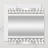 Pink und Silver Angel Baby Dusche Einladung (Rückseite)