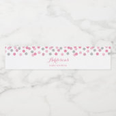 Pink und Silver Baby Dusche Wasserflaschen Etikett (Einzelnes Label)