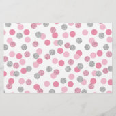 Pink und Silver Babyduschberatung für Mama Cards (Rückseite)