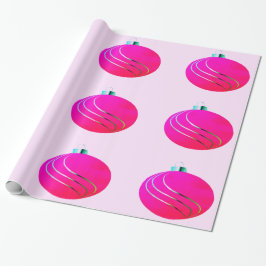 Pink und Silver Bulle Wrapping Paper Geschenkpapier