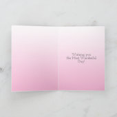 Pink und Silver Cupcake | Happy Birthday Niece Karte (Innenseite)