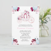 Pink und Silver Glitzer Girl Babydusche Einladung (Stehend Vorderseite)