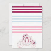 Pink und Silver Glitzer Girl Babydusche Einladung (Rückseite)