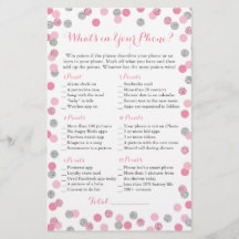 Pink und Silver Glitzer Was steckt in deinem Handy