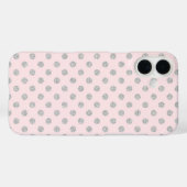 Pink und Silver Imitate Glitzer Polka Dots Muster Case-Mate iPhone Hülle (Rückseite (Horizontal))