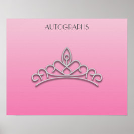 Pink und Silver Pageant Tiara Autograph Poster